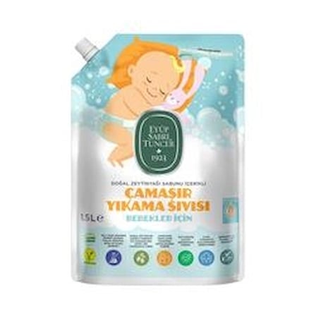 Eyüp Sabri Tuncer Doğal Zeytinyağı 1,5lt İçerikli Bebek Çamaşır Yıkama Sıvısı (KDO)