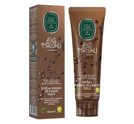 Eyüp Sabri Tuncer Doğal Kakao ve Kahve Özlü Macunu 90ml (KDO)
