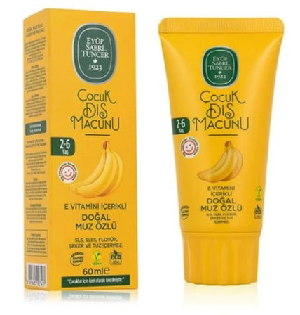 Eyüp Sabri Tuncer Doğal Muz Özlü 2-6 Yaş Çocuk Diş Macunu 60 ml (KDO)