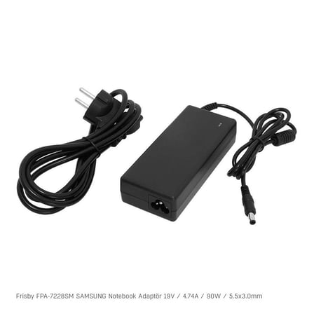 Frisby FPA-7228SM Notebook Adaptör (Samsung) 19V  4.74A (Uç Boyutu : 5.5 x 3.0mm) (KDO)