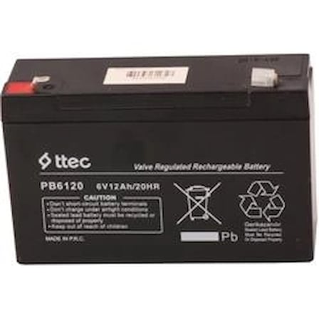 Ttec 6V 12AH Bakımsız Kuru Akü (KDO)