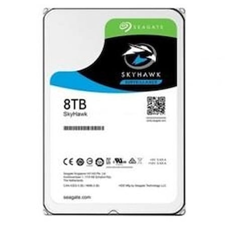Seagate 8TB ST8000VX010 256 MB Önbellek 5400 RPM 3.5" 7-24 Güvenlik (Koyuncu Distribitör Ürünü) (KDO)