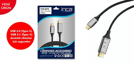 Inca IMHD-50T 5mt 1,4 V 3D Altın Uçlu HDMI Kablo (KDO)