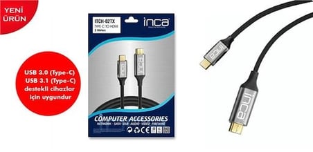 Inca IMHD-50T 5mt 1,4 V 3D Altın Uçlu HDMI Kablo (KDO)