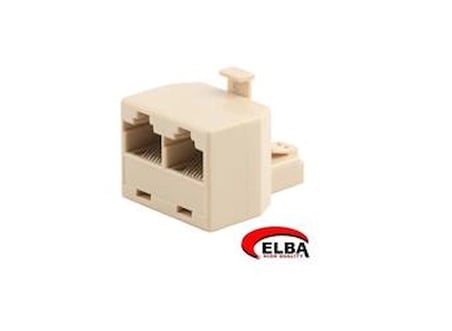 Elba 8P8C Jack- 2X8P8C Jack 2li RJ45 Çokla JK8464 (KDO)