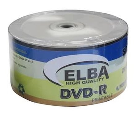 Elba Dvd-R 4,7GB-120MIN 50li 16X Printable Dvd-R Shrink (KDO)