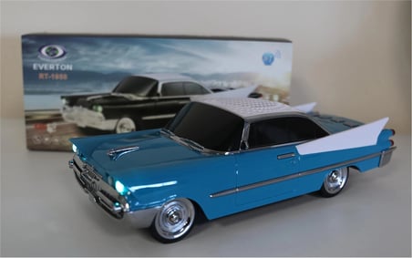 EVERTON RT-1950 Turkuaz Arabalı  Bluetooth Fm-Usb-Tf-Aux Şarjlı Nostaljik Radyo (KDO)