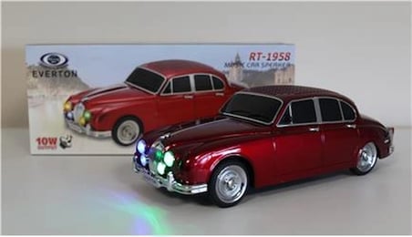 EVERTON RT-1958 Kırmızı Arabalı  Bluetooth Fm-Usb-Tf-Aux Şarjlı Nostaljik Radyo (KDO)