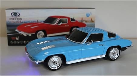 EVERTON RT-1956 Mavi (Blue) Arabalı  Bluetooth Fm-Usb-Tf-Aux Şarjlı Nostaljik Radyo (KDO)