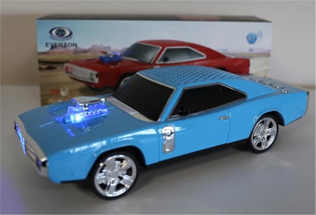 EVERTON RT-1959 Mavi (Blue) Arabalı  Bluetooth Fm-Usb-Tf-Aux Şarjlı Nostaljik Radyo (KDO)