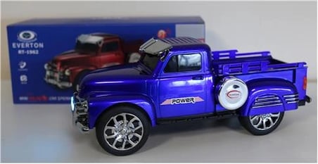 EVERTON RT-1962 Mavi (Blue) Arabalı  Bluetooth Fm-Usb-Tf-Aux Şarjlı Nostaljik Radyo (KDO)