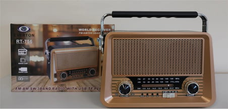 Everton Rt-756  Bluetooth Fm-Usb-Tf-Aux Şarjlı Nostaljik Radyo (KDO)