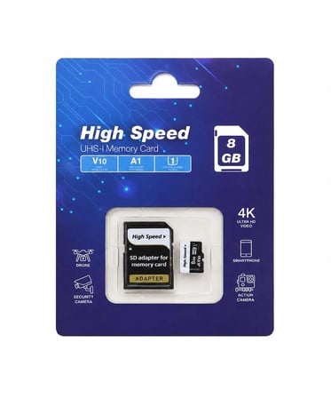 ELBA High Speed 8GB A1 V10 U1 Micro Hafıza Kartı Class10 (KDO)