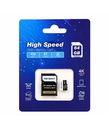 ELBA High Speed 64GB A1 V30 U3 Micro Hafıza Kartı Class10 (KDO)