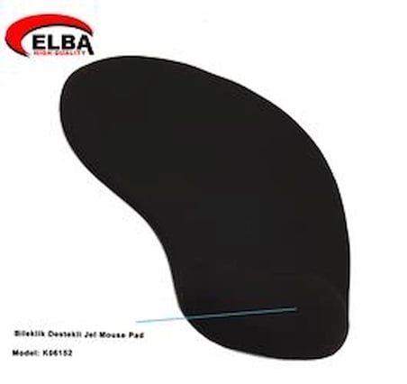 Elba K06152 Bileklikli Jel Mouse Pad Siyah (KDO)