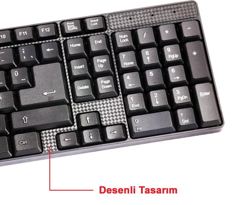 Elba EK-020 F Usb Siyah Türkçe Kablolu Standart Klavye (1.8Mt Kablo Uzunluğu) (KDO)