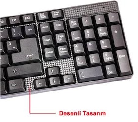 Elba EK-020 F Usb Siyah Türkçe Kablolu Standart Klavye (1.8Mt Kablo Uzunluğu) (KDO)