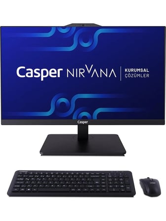 Casper Nirvana A90.1342-BE00X-V-S Siyah Intel i5-13420H 16GB RAM 500GB NVME 23.8" Pivot All In One (KDO)