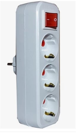 Mutlusan 3lü Topraklı Anahtarlı  Fiş,Priz Düz Tip (001 170 033004 00 00 ) (KDO)
