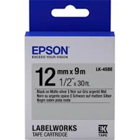 Epson LK-5TBN Şeffaf Üzeri Siyah 18mm 9Metre Etiket (KDO)