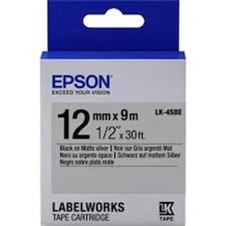 Epson LK-5TBN Şeffaf Üzeri Siyah 18mm 9Metre Etiket (KDO)