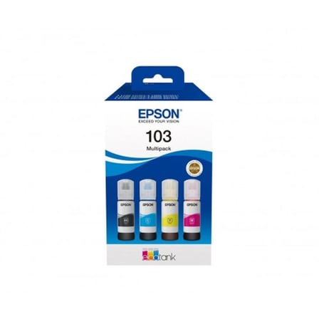 Epson 103 Cyan-Magenta-Yellow-Black Mavi-Kırmızı-Sarı-Siyah T00S6 4lü Multipack Kartuş (KDO)