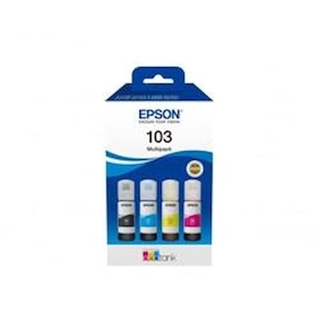 Epson 103 Cyan-Magenta-Yellow-Black Mavi-Kırmızı-Sarı-Siyah T00S6 4lü Multipack Kartuş (KDO)