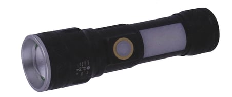 Polıce PS-357 Zoom, Yan Aydınlatma Işıklı,Magnetli ve Kırmızı-Mavi İkaz Işıklı,Şarjlı El Feneri (KDO)