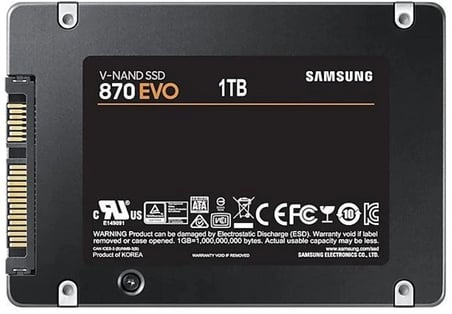 Samsung 1TB MZ-77E1T0BW 870 Evo Sata 3.0 560-530mb-s 2.5" MZ-77E1T0BW Ssd Harddisk (KDO)