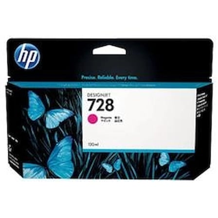 HP 728 Magenta Kırmızı 130ML Plotter Kartuşu F9J66A (KDO)