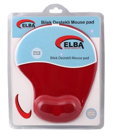 Elba K06152 Bileklikli Jel Mouse Pad Kırmızı (KDO)