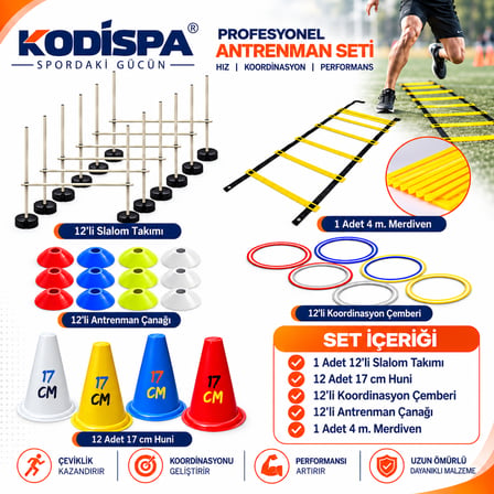 Kodispa Slalomlu 17cm Hunili Full Antrenman Seti