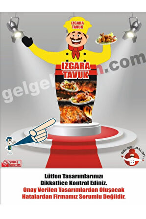 IZGARACI MODEL 3 METRE BOYUNDA LED IŞIKLI MDF ALT TABLA SU GEÇİRMEZ PARAŞÜT KUMAŞ REKLAM BALONU