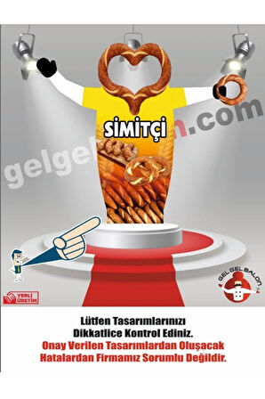SİMİTÇİ MODEL 3 METRE BOYUNDA LED IŞIKLI MDF ALT TABLA SU GEÇİRMEZ PARAŞÜT KUMAŞ REKLAM BALONU