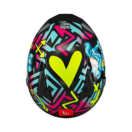 MT Braker Sv Crazy Teddy B7 Parlak Çoklu Renk Kapalı Kask
