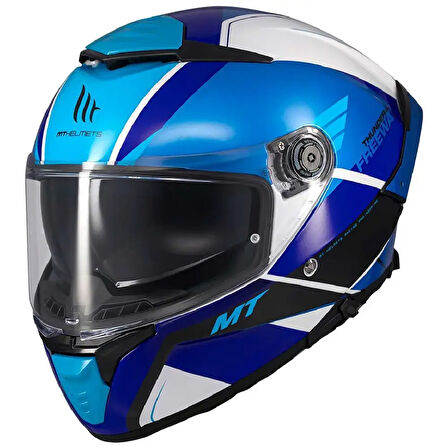 MT  Thunder 4 Sv Freeway A17 Parlak Mavi Kapalı Kask