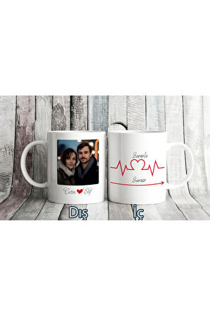 Sevgili - Eş - Kupa Bardak - Seninle - Sensiz Kişiye Özel Fotoğraflı