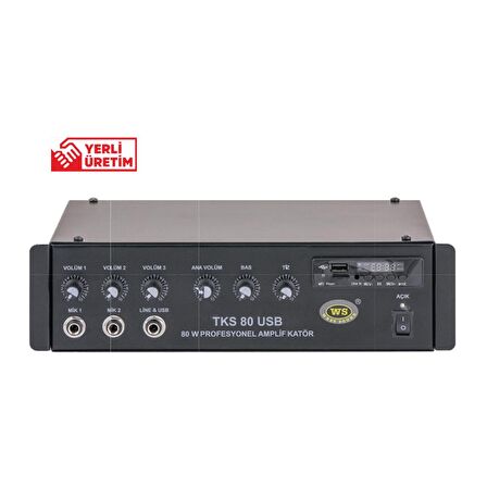 WEST SOUND TKS 80 USB TR MİKSER AMPLİFİKATÖR