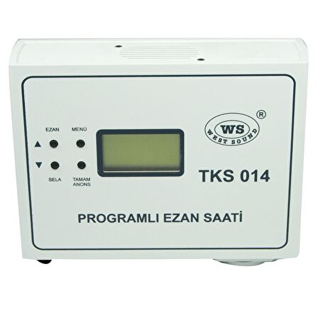 WEST SOUND TKS 014 V2 PROGRAMLI EZAN SAATİ (DUVAR TİPİ)