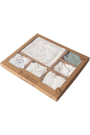 %100 Organi̇K Oeko Tex Serti̇Fi̇Kali Jungle Desenli̇ 10 Lu Hastane Cikis Seti̇