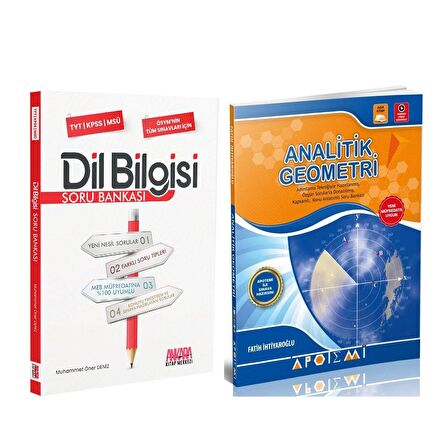 Apotemi Analitik Geometri ve AKM Dil Bilgisi Soru Bankası Seti 2 Kitap