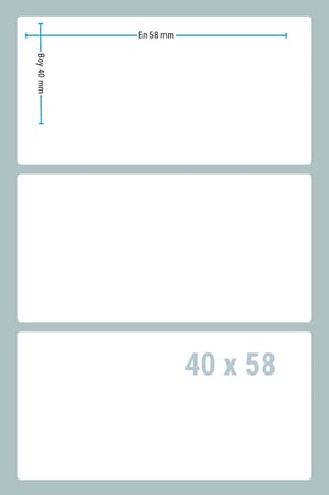 40x58mm Terazi Etiketi | 1 Rulo | 500 Sarım | Ribonsuz | Perakende, Market | Yapışkanlı