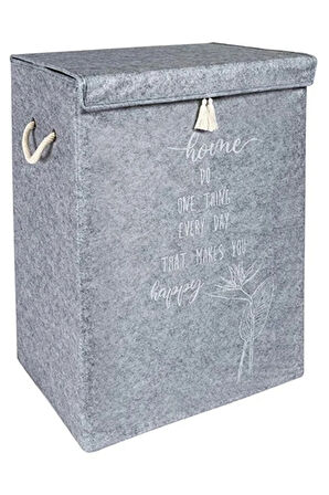 (2 adet)Keçe Kapaklı Mega Kutu Organizer -Çamaşır Sepeti-Çok Amaçlı Kullanım 41X30X55 cm