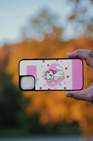 Apple iPhone 11 PRO Uyumlu Sevimli Kedi Marie Baskılı Silikon Disney Lansman Kılıf