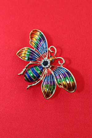 Kristal Taşlı Kelebek Broş. Taşlı Tasarım Broş. Yaka Iğnesi Broş. Kadın Broş. Broş. Kelebek Broş.