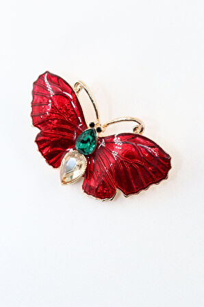 Elmas taşlı kelebek broş. Taşlı tasarım broş. Yaka iğnesi broş. Kadın broş. Broş. Kelebek broş.
