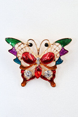 Pırlanta taşlı kelebek broş. Taşlı tasarım broş. Yaka iğnesi broş. Kadın broş. Broş. Kelebek broş.