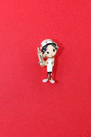 Hemşire broş. Tasarım hemşire broş. Yaka iğnesi hemşire broş. Kadın broş. Broş. Hemşireli broş.