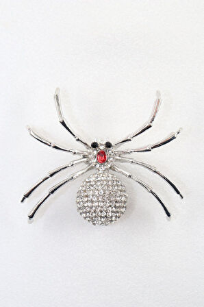 Kristal taşlı örümcek broş. Yaka iğnesi broş Tasarım broş. Kadın broş erkek broş. Örümcek broş. Broş