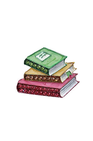 Kitap broş. Yaka iğnesi kitap broş. Kristal taşlı tasarım kitap broş. Kadın broş. Erkek broş. Broş